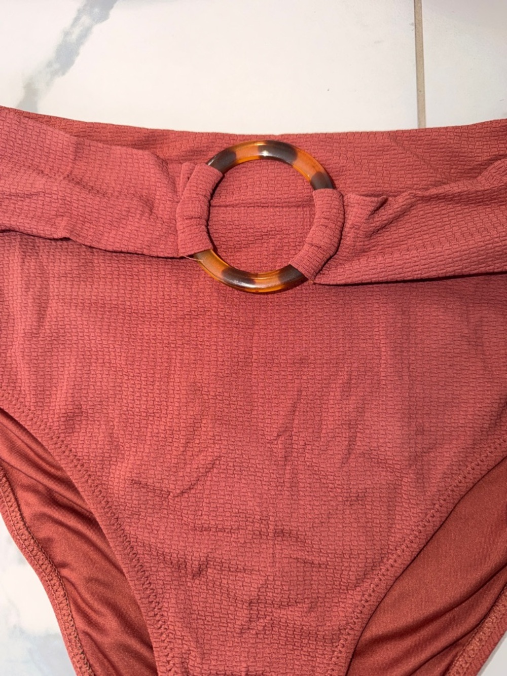 Cupshe Women’s High-Waist Brown Bikini Set - Classic Twist Top - Picture 5 of 6